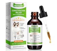 Soulagement de la Constipation pour Chats, 100% Naturel, Contient 6 Types de Probiotiques, Ramollit Les Selles du Chat, Soulage la Constipation et Favorise la Digestion et la Santé Iintestinale, 60ML