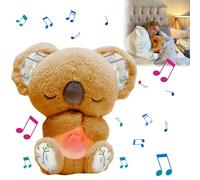 Soulagement De L'anxiété Koala Ours, Respiration Apaisante Loutre, Portable Jouet En Peluche Avec Musical Et Lumières, Soulagement Du Stress Jouet Animal Pour Enfants Et Adultes Dormir(Brown)