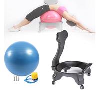 Soulagement des Maux De Dos Et Bon Bureau Assis Bureau Yoga Ball Chaise pour La Maison Et Le Bureau Exercice Balle D’équilibre, Blue