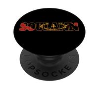 Soulan Drapeau Emblème Power Soul Noir American Heritage Art PopSockets PopGrip Adhésif