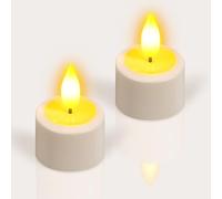 SoulBay Lot de 2 bougies chauffe-plat rechargeables à piles étanches sans flamme, bougies chauffe-plat électriques à LED vacillantes avec minuterie à distance, station de charge pour maison, chambre