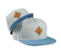 Soulbuddy Casquette Homme Enfant - Set de 2 Tenues Familiales - Père Fils Partnerlook - Cadeau pour la Fête des Pères - Cadeaux pour Hommes - Cadeau Papa - Gris-Bleu - Taille Unique et Enfant S