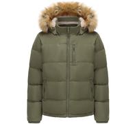 Soulcal 2 Zip Bubble Jacket Mens Kaki L Male