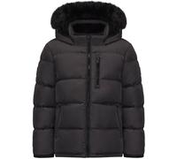 Soulcal Double Zip Detachable Faux Fur Hood Fleece Lined Short Puffer Jacket Charbon de bois 11-12 ans Male