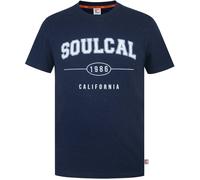 Soulcal Graphic Print T-Shirt Men’s Navy FLK M Male