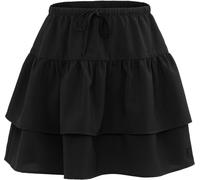 Soulcal Soul Linen Tiered Skirt Noir 12 (40) Female