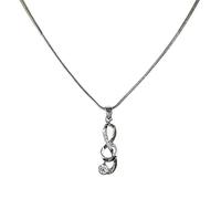 SoulCats 1 chaîne en Argent avec de Beaux pendentifs Feuille Clef Poissons de mer Panda, modèle: modèle 9