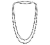 SoulCats A Douce chaîne Collier de Perles Perles de Couleurs à Long Court crème Rose-Bleu XXL, Couleur: Gris