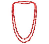 SoulCats A Douce chaîne Collier de Perles Perles de Couleurs à Long Court crème Rose-Bleu XXL, Couleur: Rouge