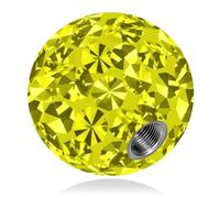 SoulCats Boules de rechange à vis pour piercings, aspect cristal, en gel-époxy, pour haltères et clous, disponibles en plusieurs tailles et couleurs.
