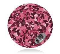 SoulCats Boules de rechange à vis pour piercings, aspect cristal, en gel-époxy, pour haltères et clous, disponibles en plusieurs tailles et couleurs.