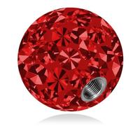 SoulCats Piercing Ball Screw Replacement Ball Crystal Gel epoxy ferido Many Sizes, Color:Red, Thread:1.2 mm, Ball Size:5 mm