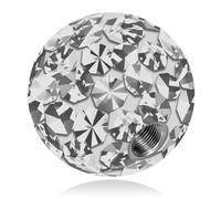 SoulCats Piercing Ball Screw Replacement Ball Crystal Gel epoxy ferido Many Sizes, Color:White, Thread:1.6 mm, Ball Size:5 mm