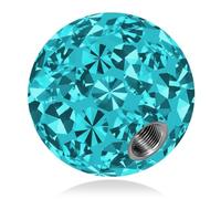SoulCats Piercing Ball Screw Replacement Ball Crystal Gel Epoxy Ferido Plusieurs Tailles, Couleur:Bleu Clair, Filetage:1,2 mm, Taille de la Boule:4 mm