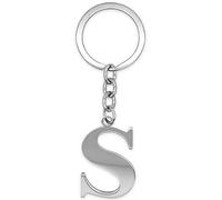 SoulCats® Porte-clés Lettre argenté A-Z reluire Initiale Trousseau de clés Acier affiné, Couleur: argenté, sélection: modèle S