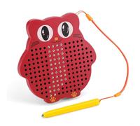 Soulchen 1 mini planche à dessin magnétique de voyage, rouge | Kit de dessin de voyage avec stylet et perles, fournitures magnétiques de voyage en avion, voiture