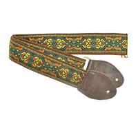 Souldier Braveheart GS0251NM05WB Sangle de guitare fabriquée à la main pour basse, guitare électrique ou acoustique, 5,1 cm de large et longueur réglable de 76,2 cm à 160 cm