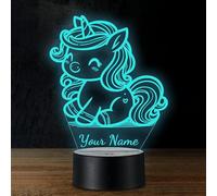 souleather Lampe 3D personnalisée licorne acrylique LED