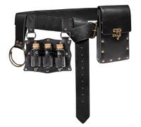 Soulecte de Ceinture Renaissance, Pouche à Courroie médiévale en Cuir Vintage réglable avec Bouteilles de Potion pour Le Costume Cosplay Halloween Accessorierenance
