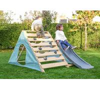 Soulet Aire de jeux escalade et toboggan en bois brut - Hercule - 5550
