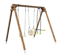 Portique balançoire Pierre en bois traité carré 3 agrès Soulet