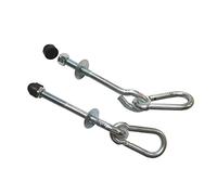 SOULET - Lot de 2 Crochets Mousqueton en Acier - Adaptable sur Tous Portiques Soulet en Bois - Diamètre de Poutre 10 Cm - Acier Inoxydable - Caches-Ecrous Inclus