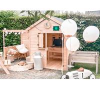 Soulet Maisonnette pour enfant en bois brut avec pergola - Alpaga - 505998