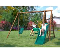 Portique en bois avec toboggan 344x354x222 cm COLZA SOULET