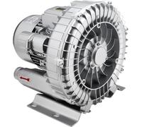 Souleur à Haute Pression, soufflerie régénérative monophasé, Pompe à Vide Industrielle à Haute Pression, souffleur de Vortex, pour Les étangs de Poisson, Aquariums, fermes à la Piscine, 0,16