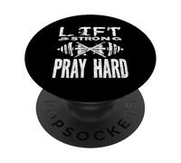 Soulever avec force, prier avec ardeur Motivation physique PopSockets PopGrip Adhésif