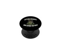 Soulever des Poids et Aimer Le Randonneur Sauvage Powerlifter PopSockets PopGrip Adhésif