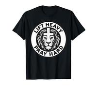 Soulevez des Objets Lourds, priez Fort, Christian Lion Cross, Gym, Fitness T-Shirt