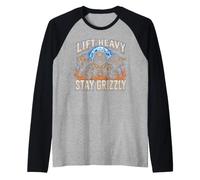 Soulevez Lourd, Restez Grizzly - Force et Motivation Manche Raglan