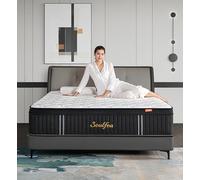 Soulfea CertiPUR-US Matelas hybride de 25,4 cm avec mousse à mémoire de forme et ressort ensaché individuel pour un soutien des bords, soulagement de la pression, fermeté moyenne, certiPUR-US