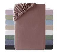 SOULFUL Drap Housse 90x200 Coton,Poches élastiques de 30 cm,100% Coton Lavé Texture Similaire à Celle du Lin Stone Washed Confortable Respirant Drap-Housse,Rouge Brique