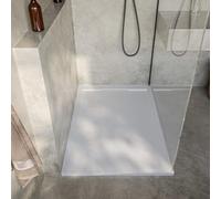 SoulHome Receveur de douche Résine 150x80 Blanc Grille Intégré