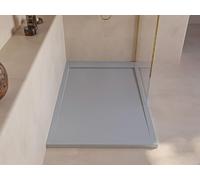 SoulHome Receveur de douche Résine 150x80 Gris Clair Design Minimaliste