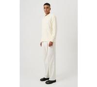 Soulland Robert Plush L/s Polo Shirt Off White Taille: S/M | Polos Outlet | Unisex | Blanche