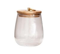 soulnioi Bocal en verre avec couvercle en bambou - Pour le stockage du café et du café - Conteneur décoratif pour thé et café - 650 ml