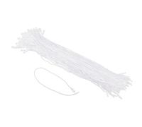 Soulnioi Lot de 100 cordes en nylon avec verrou à balle, attaches d'étiquettes de 20 cm pour vêtements, étiquettes de prix, étiquettes de vente au détail (blanc)