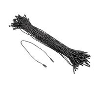 Soulnioi Lot de 100 cordons cirés à suspendre avec verrou à balle, attaches d'étiquettes de 20 cm pour vêtements, étiquettes de prix, étiquettes de vente au détail (noir)