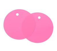 Soulnioi Lot de 100 étiquettes rondes en plastique avec ficelle, étiquettes imperméables et inscriptibles en PVC, étiquettes vierges à suspendre pour emballage cadeau, vente au détail, stockage et