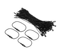 Soulnioi Lot de 200 cordons en polyester avec verrou à balle, attaches d'étiquettes de 12 cm pour vêtements, étiquettes de prix, étiquettes de vente au détail (noir)