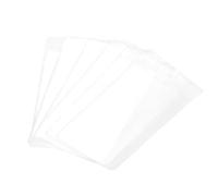 Soulnioi Lot de 50 pochettes en PVC pour étiquettes de bagages, étiquettes de vêtements, cartes d'inventaire, marquage d'équipement de plein air - 4,5 x 10 cm - Pochette en plastique transparent avec