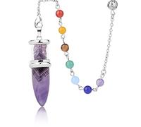 Soulnioi Pendule 7 Chakra Améthyste Divination Méditation