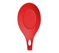 Soulnioi Repose-cuillère en silicone pour ustensiles de cuisine - Support de cuillère de cuisine pour cuillères, pinces, spatules - Rouge