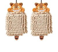 Soulnioi Torchons de cuisine, torchons à vaisselle en microfibre absorbant avec boucle de suspension pour cuisine et salle de bain - Totoro