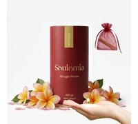 Soulomia Bougie Perlée Parfumée Monoï Rose 450 g | Perles de cire végétale, 15 mèches incluses, rechargeable, idée cadeau Saint-Valentin, fête des mères