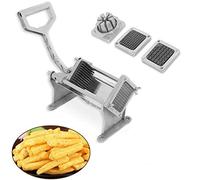 SOULONG -Frites Professionnel en Acier Inoxydable Pomme de Terre Frite Manuel avec 4 Lames de Interchangeables pour Légumes Fruits