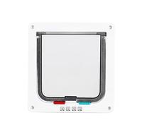 SOULONG Porte pour chat à rabat, S/M/L intelligente Staywell verrouillable pour animal domestique Blanc